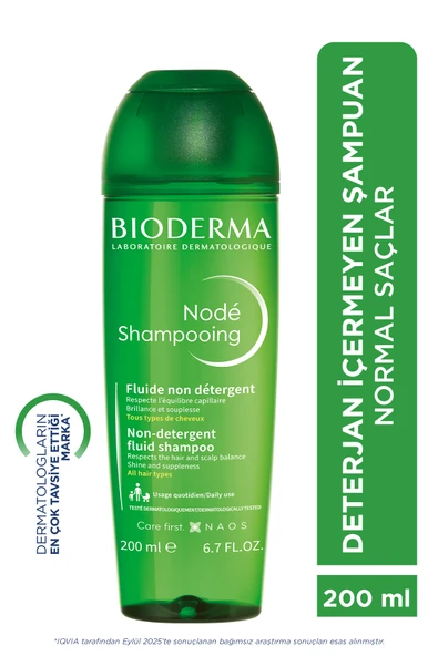 BİODERMA Node Fluid Shampoo Tüm Saç Tipleri için Deterjan İçermeyen Günlük Besleyici Şampuan 200 ml ürün görseli 1