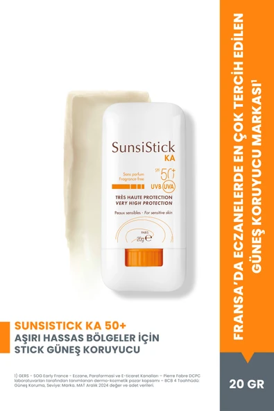 AVENE SunsiStick KA SPF 50+ Aşırı Hassas Bölgeler İçin Güneşten Koruyucu Stick 20 gr ürün görseli 1
