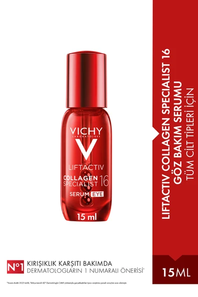 VİCHY Liftactiv Collagen Specialist 16 Tüm Ciltler Tipleri İçin Göz Bakım Serumu 15ml ürün görseli 1