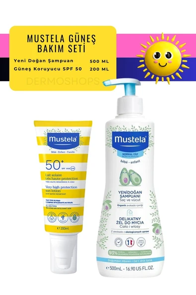 MUSTELA Günlük Yaz Bakım Seti Orijinal Boy | Şampuan & Güneş Koruyucu ürün görseli 1