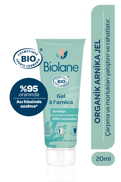 BİOLANE %99 Doğal İçerikli Morluk ve Çarpma Yatıştırıcı Rahatlatıcı Parfümsüz Organik Arnika Jel (20ml) ürün görseli 1
