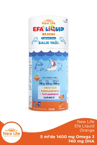 NEW LİFE Efa Liquid Orange 150 ml ürün görseli 1