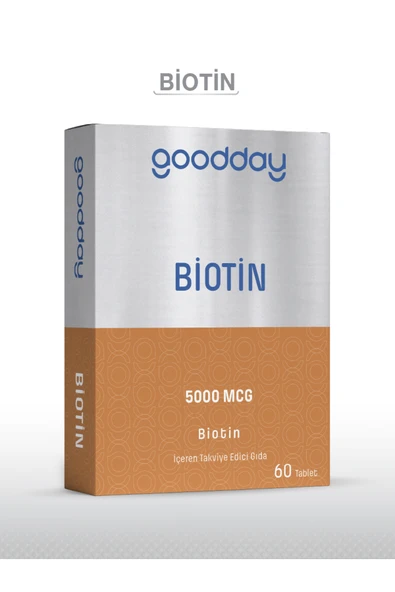 GOODDAY Biotin 60 Tablet - 5000 Mcg Biotin - Resim 3