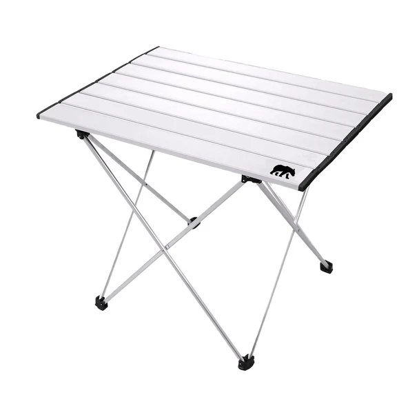 Kamp Ayısı® Küçük Alüminyum Katlanabilir Kamp ve Piknik Masası, Çantalı, Gri ürün görseli 1