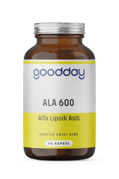 GOODDAY Ala 600 Alfa Lipoik Asit 60 Kapsül Dr Caps Bitkisel Besin Desteği ürün görseli 1