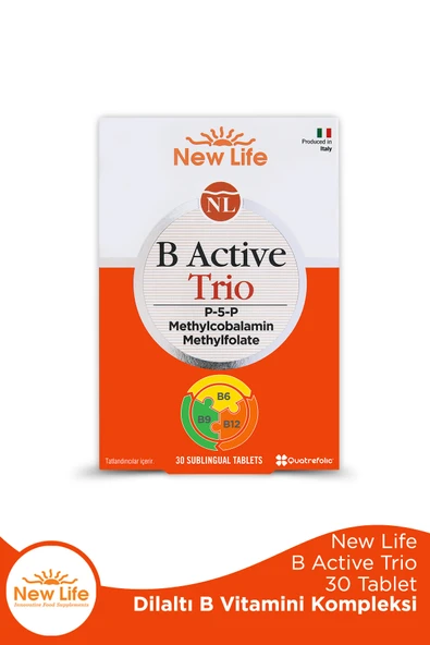NEW LİFE B Active Trio 30 Tablet - P5P - Metilkobalamin - Metilfolat ürün görseli 1