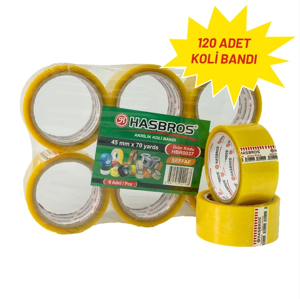 HASBROS 45MMx70 YARDS KOLİ BANDI - 120 ADET ürün görseli 1
