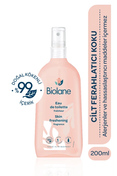 BİOLANE %99 Doğal İçerikli Alerjenler ve hassaslaştırıcı maddeler içermeyen Cilt Ferahlatıcı Koku (200ml) ürün görseli 1