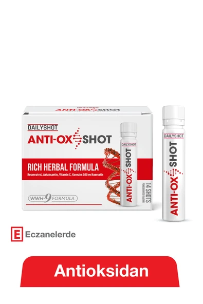 DAILYSHOT Antioxshot, Bitkisel Antioksidan Kompleks, Likit Antiox Shot, Resveratrol 14'lü ürün görseli 1