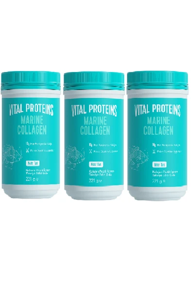 VİTAL PROTEİNS 3'lü Fırsat Nestle Marine Collagen Nötr Tat 221 gr ürün görseli 1