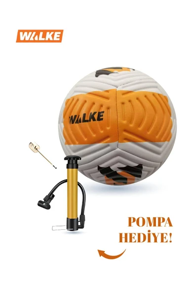 Walke 5 Numara Futbol Topu Pompa Hediyeli Turuncu - Resim 3