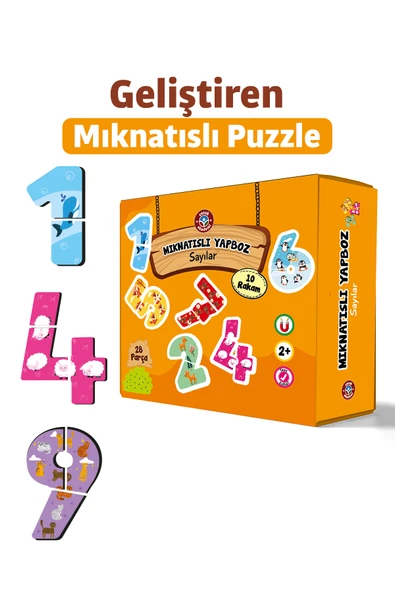 Çocuk Akademi Mıknatıs Özellikli Eğlenceli Puzzle Sayılar ürün görseli 1