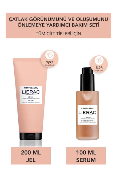 LİERAC Phytolastil Çatlak Önleyici Jel 200ml ve Serum 100ml - Bitkisel Çatlak Bakım Seti ürün görseli 1