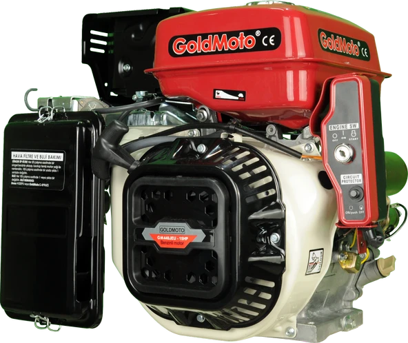 GoldMoto GM440JEU 15 Hp Marşlı Krank Mili Konik Uzun Benzinli Motor ürün görseli 1