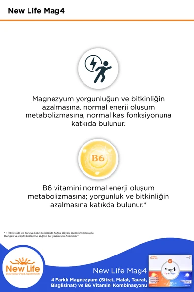 NEW LİFE Mag4 Day & Night 60 Tablet X2 - Resim 3