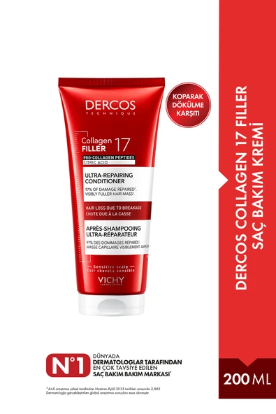 VİCHY Dercos Collagen 17 Filler Saç Bakım Kremi 200ml ürün görseli 1