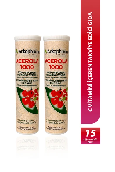ARKOPHARMA Azınc Acerola 1000 C Vitamini Içeren Takviye Edici Gıda ürün görseli 1