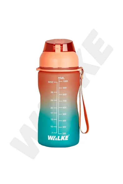 Walke Premium Bottle 1.0 Litre Motivasyonel Tritan Su Matarası Su Şişesi Suluk (BPA İÇERMEZ) ürün görseli 1