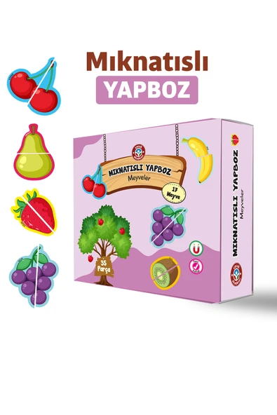 Çocuk Akademi Mıknatıslı Yapboz Meyveler ürün görseli 1
