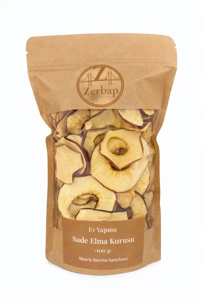Sade Elma Kurusu 100 g Katkısız Şekersiz Sağlıklı Doğal Atıştırmalık ürün görseli 1