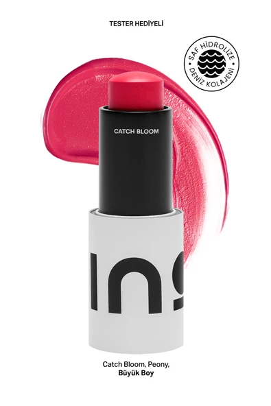 INO COSMETİC Peony Stick Ruj & Allık 8,77Gr SPF30 (Saf Kolajen) ürün görseli 1