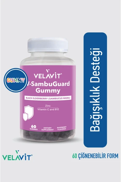 VELAVİT V-SambuGuard Gummy - Bağışıklık için - 60 Adet Çiğnenebilir Vitamin ürün görseli 1