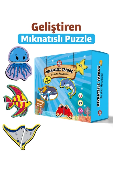 Çocuk Akademi Çocuk Akademi Mıknatıslı Puzzle Serisi Su Altı Hayvanları ürün görseli 1