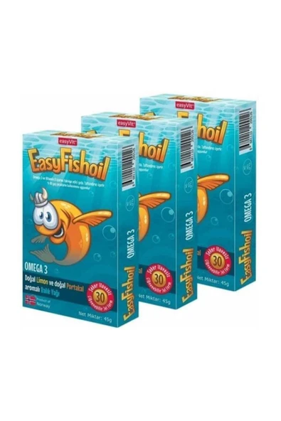 EASY FİSHOİL Easy Fish Oil Omega 3 Balık Yağı 30 Jel Tablet X 3 Adet ürün görseli 1