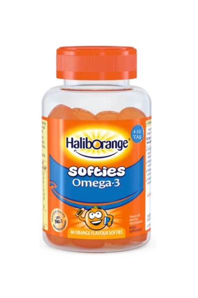 HALİBORANGE Omega 3 Portakal Aromalı Yumuşak Çiğnenebilir Form 60'lı ürün görseli 1