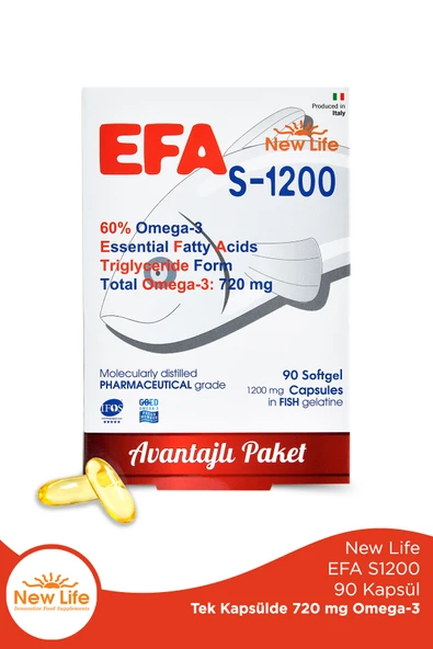 NEW LİFE Newlife Efa S 1200 Mg 90 Kapsül ürün görseli 1