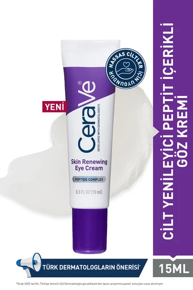 CERAVE Skin Renewing Cilt Yenileyici Peptit İçeren Göz Kremi 15 ml ürün görseli 1