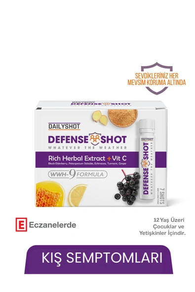 DAILYSHOT Defenseshot Soğuk Algınlığına Karşı Bitkisel Gıda Takviyesi, Defense Shot 7'li ürün görseli 1