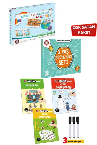 Çocuk Akademi 2 Yaş Dikkat-Etkinlik Seti ve Yaz Sil Serisi-2 ürün görseli 1