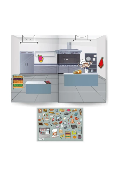 Çocuk Akademi 500+ Sticker Kitabım Meslekler - Resim 2