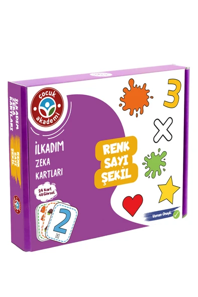 Çocuk Akademi Ilk Adım Zeka Kartı Renk-sayı-şekil ürün görseli 1