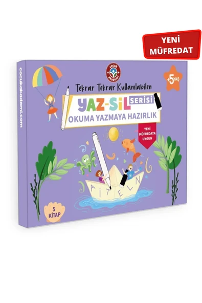 Çocuk Akademi Yeni Müfredat Yaz Sil Serisi Okuma Yazmaya Hazırlık Seti ürün görseli 1