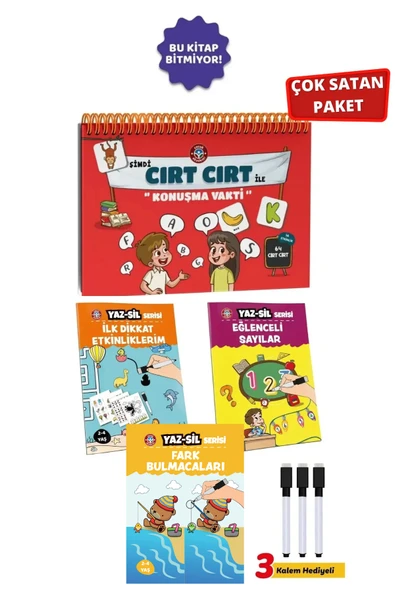 Çocuk Akademi Cırt Cırt ile Konuşma Vakti ve Yaz Sil Serisi-3 ürün görseli 1