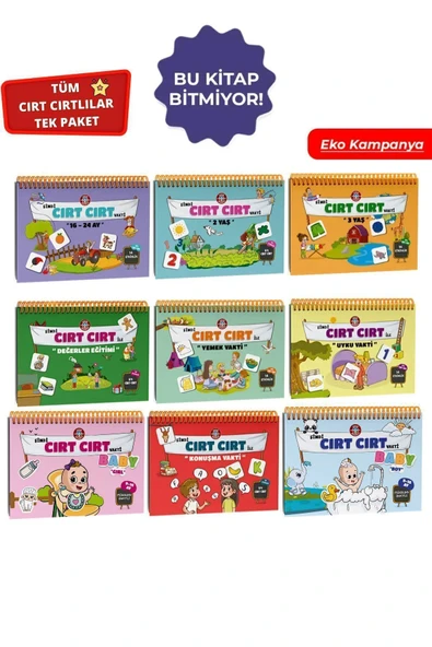 Çocuk Akademi Tüm Cırt Cırtlı Aktivite Eğitici Kitaplar Dev Kampanyalı 9’u Eko Paket ürün görseli 1