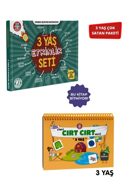 Çocuk Akademi 3 Yaş Etkinlik Seti Ve 3 Yaş Cırt Cırtlı Vakti Ikili Paket