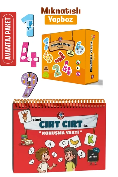 Çocuk Akademi Şimdi Cırt Cırt ile Konuşma Vakti ve Mıknatıslı Yapboz Sayılar ürün görseli 1