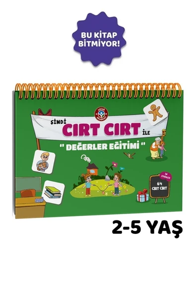 Çocuk Akademi Şimdi Cırt Cırt Vakti Değerler Eğitimi Etkinlik Kitabı ürün görseli 1