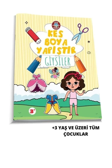 Çocuk Akademi Kes Boya Yapıştır Giysiler Kitabı ürün görseli 1