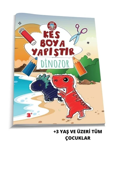 Çocuk Akademi Kes Boya Yapıştır- Dinozor ürün görseli 1