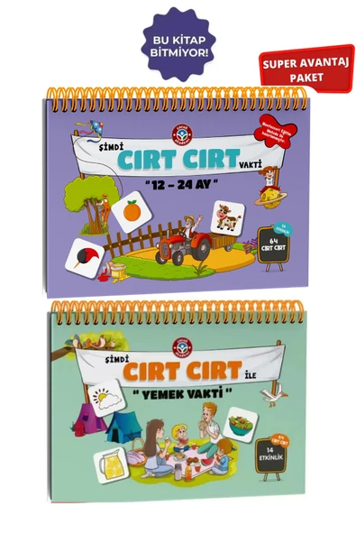 Çocuk Akademi 12-24 Ay Cırt Cırtlı Etkinlik Kitabı Ve Cırt Cırt Ile Yemek Vakti Etkinlik Kitabı ürün görseli 1