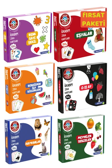 Çocuk Akademi Ilkadım Zeka Kartları (6 Adet) ürün görseli 1