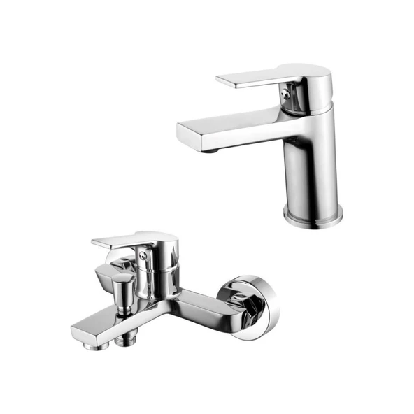 Luna Banyo Batarya + Luna Lavabo batarya Seti ürün görseli 1