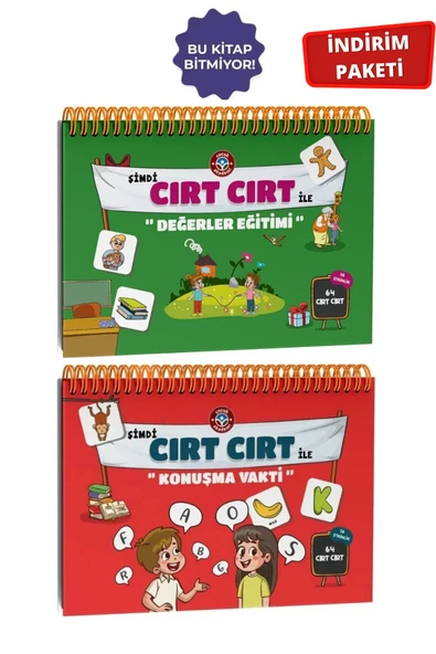 Çocuk Akademi Cırt Cırt Değerler Eğitimi Kitabı ve Cırt Cırt ile Konuşma Vakti Kitabı ürün görseli 1