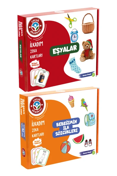 Çocuk Akademi İlk Adım Zeka Kartı Eşyalar ve İlk Adım Zeka Kartı Bebeğimin Ilk Sözcükleri ürün görseli 1