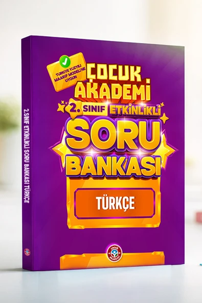 Çocuk Akademi 2.⁠ ⁠Sınıf Etkinlikli Soru Bankası Türkçe Kitabı ürün görseli 1