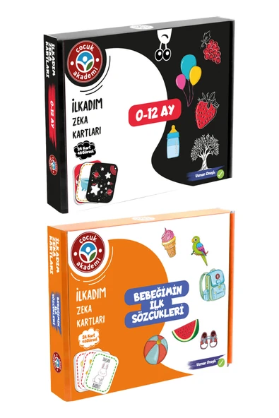 Çocuk Akademi Bebeğimin Ilk Sözcükleri ve 0-12 Ay İlk Adım Zeka Kartları ürün görseli 1